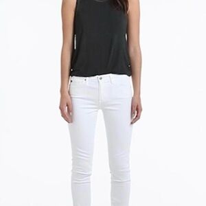 AG Adriano Goldschmied The Prima Cigarette Leg Jeans Size 26R Mid Rise
White